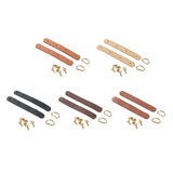 Maxbell Faux Leather Sew On Faux Leather Strap with D Ring Buckle Strap Black