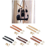 Maxbell Faux Leather Sew On Faux Leather Strap with D Ring Buckle Strap Black