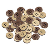 Maxbell 100x Coconut Shell Buttons Decor Handmade for Clothes Scrapbook 4 Holes 20MM