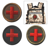 Maxbell Red Cross Patch Nurse Durable Fastener for Mountaineering Fishing Hunting Brown