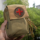 Maxbell Red Cross Patch Nurse Durable Fastener for Mountaineering Fishing Hunting Brown