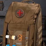 Maxbell Red Cross Patch Nurse Durable Fastener for Mountaineering Fishing Hunting Brown