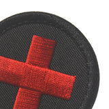 Maxbell Red Cross Patch Nurse Durable Fastener for Mountaineering Fishing Hunting Black