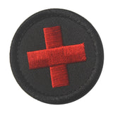 Maxbell Red Cross Patch Nurse Durable Fastener for Mountaineering Fishing Hunting Black