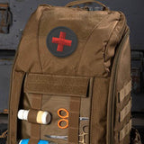 Maxbell Red Cross Patch Nurse Durable Fastener for Mountaineering Fishing Hunting Black
