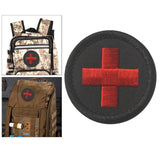 Maxbell Red Cross Patch Nurse Durable Fastener for Mountaineering Fishing Hunting Black