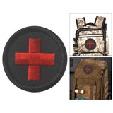 Maxbell Red Cross Patch Nurse Durable Fastener for Mountaineering Fishing Hunting Black
