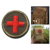 Maxbell Red Cross Patch Nurse Durable Fastener for Mountaineering Fishing Hunting Green