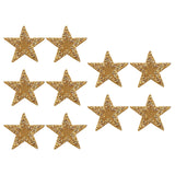 Maxbell 10x Rhinestone Star Patches Appliques Repair Sewing Accessories Golden