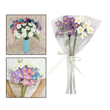 Maxbell Artificial Flowers Combo Unassembled Wedding Rehearsal for Halloween Office Purple and White