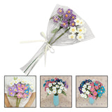 Maxbell Artificial Flowers Combo Unassembled Wedding Rehearsal for Halloween Office Purple and White