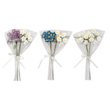 Maxbell Artificial Flowers Combo Unassembled Wedding Rehearsal for Halloween Office Purple and White