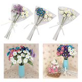 Maxbell Artificial Flowers Combo Unassembled Wedding Rehearsal for Halloween Office Purple and White