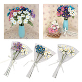 Maxbell Artificial Flowers Combo Unassembled Wedding Rehearsal for Halloween Office Purple and White