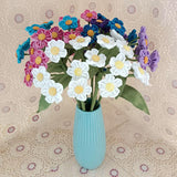 Maxbell Artificial Flowers Combo Unassembled Wedding Rehearsal for Halloween Office Purple and White