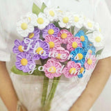 Maxbell Artificial Flowers Combo Unassembled Wedding Rehearsal for Halloween Office Purple and White
