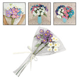 Maxbell Artificial Flowers Combo Unassembled Wedding Rehearsal for Halloween Office Purple and White