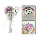 Maxbell Artificial Flowers Combo Unassembled Wedding Rehearsal for Halloween Office Purple and White