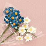 Maxbell Artificial Flowers Combo Unassembled Wedding Rehearsal for Halloween Office Blue and White