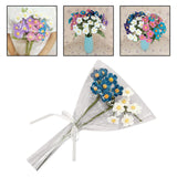 Maxbell Artificial Flowers Combo Unassembled Wedding Rehearsal for Halloween Office Blue and White