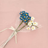 Maxbell Artificial Flowers Combo Unassembled Wedding Rehearsal for Halloween Office Blue and White