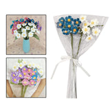 Maxbell Artificial Flowers Combo Unassembled Wedding Rehearsal for Halloween Office Blue and White