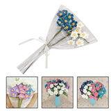 Maxbell Artificial Flowers Combo Unassembled Wedding Rehearsal for Halloween Office Blue and White