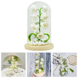Maxbell LED Table Lamp Night Light Lily of the Valley for Home Decor Desk white