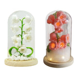 Maxbell LED Table Lamp Night Light Lily of the Valley for Home Decor Desk white