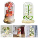 Maxbell LED Table Lamp Night Light Lily of the Valley for Home Decor Desk white