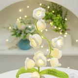 Maxbell LED Table Lamp Night Light Lily of the Valley for Home Decor Desk white