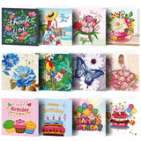 Maxbell 12x Diamond Painting Embroidery Kit Greeting Cards for Adults Kids