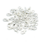 Maxbell 50 Pieces Small Lobster Clasps Zinc Alloy for DIY Crafts Necklace Silver