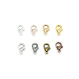 Maxbell 50 Pieces Small Lobster Clasps Zinc Alloy for DIY Crafts Necklace Silver