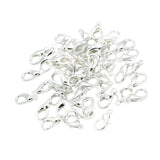 Maxbell 50 Pieces Small Lobster Clasps Zinc Alloy for DIY Crafts Necklace Silver
