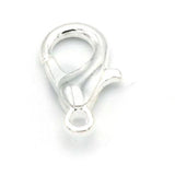 Maxbell 50 Pieces Small Lobster Clasps Zinc Alloy for DIY Crafts Necklace Silver