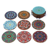 Maxbell 8x DIY Diamond Painting Coaster Tool Mandala for Beginners Dining Room Kids