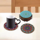 Maxbell 8x DIY Diamond Painting Coaster Tool Mandala for Beginners Dining Room Kids