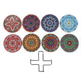Maxbell 8x DIY Diamond Painting Coaster Tool Mandala for Beginners Dining Room Kids