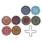 Maxbell 8x DIY Diamond Painting Coaster Tool Mandala for Beginners Dining Room Kids