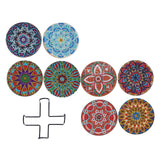 Maxbell 8x DIY Diamond Painting Coaster Tool Mandala for Beginners Dining Room Kids
