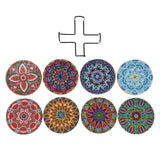 Maxbell 8x DIY Diamond Painting Coaster Tool Mandala for Beginners Dining Room Kids