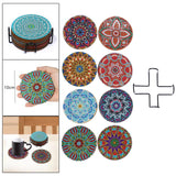 Maxbell 8x DIY Diamond Painting Coaster Tool Mandala for Beginners Dining Room Kids
