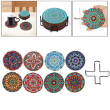 Maxbell 8x DIY Diamond Painting Coaster Tool Mandala for Beginners Dining Room Kids