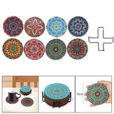 Maxbell 8x DIY Diamond Painting Coaster Tool Mandala for Beginners Dining Room Kids