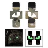 Maxbell 2Pcs Cloth Cat Eyes Patches Luminous Armband for Clothing Uniform Pants Hats