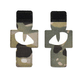 Maxbell 2Pcs Cloth Cat Eyes Patches Luminous Armband for Clothing Uniform Pants Hats