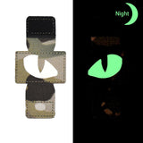 Maxbell 2Pcs Cloth Cat Eyes Patches Luminous Armband for Clothing Uniform Pants Hats