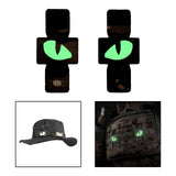 Maxbell 2Pcs Cloth Cat Eyes Patches Luminous Armband for Clothing Uniform Pants Hats