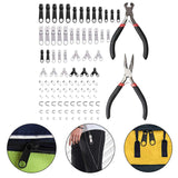 Maxbell Zipper Repair Kit with Zipper Install Pliers for Jeans Jackets Backpacks 86PCS